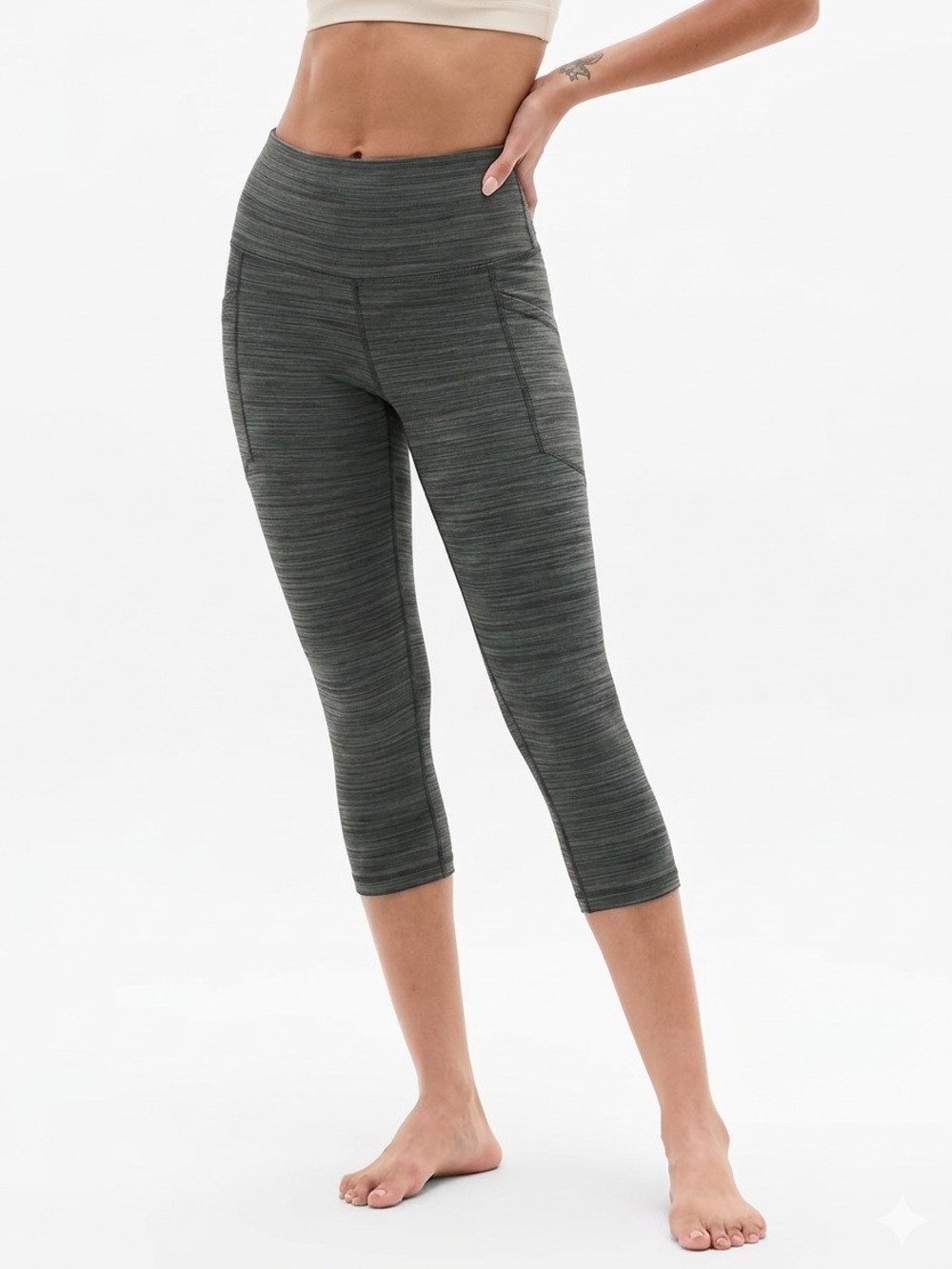 NEW ATHLETA SALUTATION II HIGH RISE CAPRI SIZE XS Petite